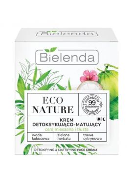 BIELENDA ECO NATURE FACE Detoxifying cream coconut + green tea + lemongrass 50ml