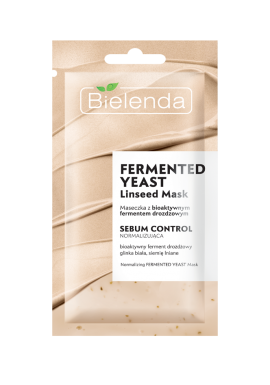 BIELENDA 2in1 LUFFA, YEAST FERMENTED YEAST Linseed Mask Normalizing mask SEBUM CONTROL with bioactive yeast ferment